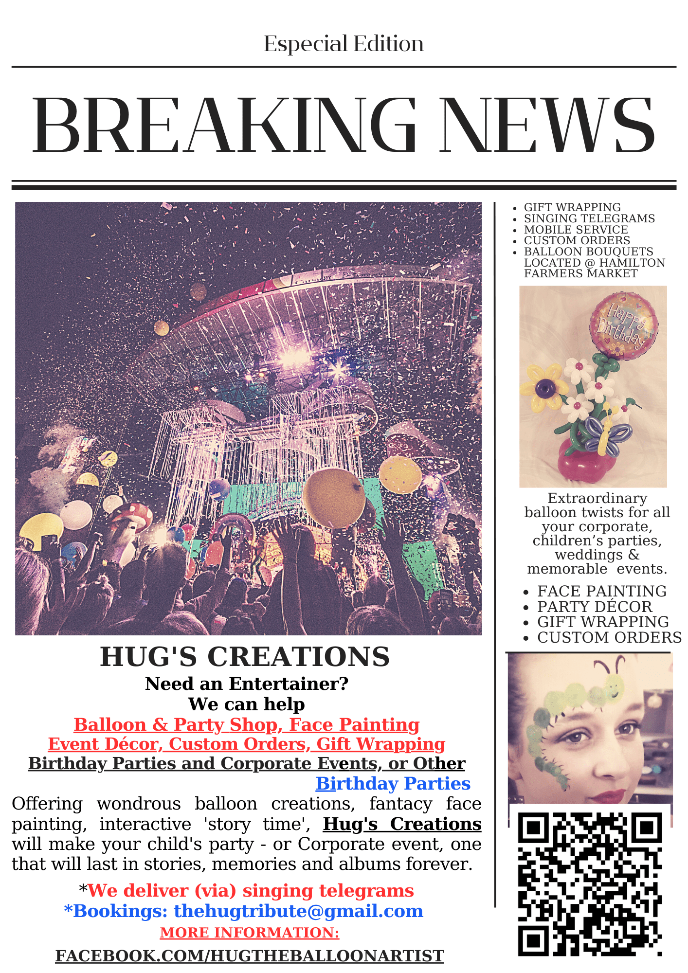 Cover image for Hug’s Creations – Ballooon Artiste et Artisan